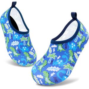 imageVIFUUR Kids Water Shoes Girls Boys Quick Dry Aqua Socks for Beach Swim Outdoor SportsCoconut Dinosaur