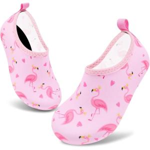 imageVIFUUR Kids Water Shoes Girls Boys Quick Dry Aqua Socks for Beach Swim Outdoor SportsFlamingopink