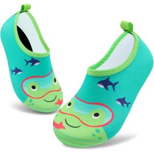 imageVIFUUR Kids Water Shoes Girls Boys Quick Dry Aqua Socks for Beach Swim Outdoor SportsFrog