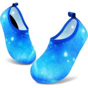 imageVIFUUR Kids Water Shoes Girls Boys Quick Dry Aqua Socks for Beach Swim Outdoor SportsStarry Blue