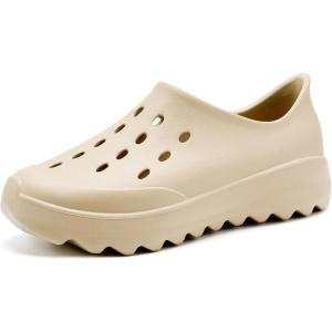 imageVIFUUR Womens Mens Garden Clogs with Arch Support Slipon Outdoor Clog Gardening ShoesBeige