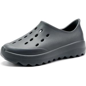 imageVIFUUR Womens Mens Garden Clogs with Arch Support Slipon Outdoor Clog Gardening ShoesDark Grey