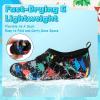 imageVIFUUR Kids Water Shoes Boys Girls Barefoot Water Sports Socks HookampampLoop Beach Shoes Quick Dry Aqua Socks Swim Walking Outdoor Sports for ToddlerBlack Dinosaurs