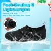 imageVIFUUR Kids Water Shoes Boys Girls Barefoot Water Sports Socks HookampampLoop Beach Shoes Quick Dry Aqua Socks Swim Walking Outdoor Sports for ToddlerBlack Circle