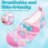 imageVIFUUR Kids Water Shoes Boys Girls Barefoot Water Sports Socks HookampampLoop Beach Shoes Quick Dry Aqua Socks Swim Walking Outdoor Sports for ToddlerFish Scales Pink