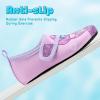imageVIFUUR Kids Water Shoes Boys Girls Barefoot Water Sports Socks HookampampLoop Beach Shoes Quick Dry Aqua Socks Swim Walking Outdoor Sports for ToddlerMermaid Purple