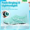 imageVIFUUR Kids Water Shoes Boys Girls Barefoot Water Sports Socks HookampampLoop Beach Shoes Quick Dry Aqua Socks Swim Walking Outdoor Sports for ToddlerCyan1