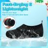 imageVIFUUR Kids Water Shoes Boys Girls Barefoot Water Sports Socks HookampampLoop Beach Shoes Quick Dry Aqua Socks Swim Walking Outdoor Sports for ToddlerBlack1