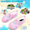 imageVIFUUR Kids Water Shoes Boys Girls Barefoot Water Sports Socks HookampampLoop Beach Shoes Quick Dry Aqua Socks Swim Walking Outdoor Sports for ToddlerCloud Unicorn