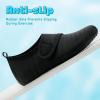 imageVIFUUR Kids Water Shoes Boys Girls Barefoot Water Sports Socks HookampampLoop Beach Shoes Quick Dry Aqua Socks Swim Walking Outdoor Sports for ToddlerBlack1