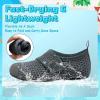 imageVIFUUR Kids Water Shoes Boys Girls Barefoot Water Sports Socks HookampampLoop Beach Shoes Quick Dry Aqua Socks Swim Walking Outdoor Sports for ToddlerGrey Circle