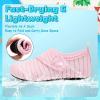 imageVIFUUR Kids Water Shoes Boys Girls Barefoot Water Sports Socks HookampampLoop Beach Shoes Quick Dry Aqua Socks Swim Walking Outdoor Sports for ToddlerPink1