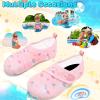 imageVIFUUR Kids Water Shoes Boys Girls Barefoot Water Sports Socks HookampampLoop Beach Shoes Quick Dry Aqua Socks Swim Walking Outdoor Sports for ToddlerUnicor Nude