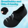imageVIFUUR Kids Water Shoes Boys Girls Barefoot Water Sports Socks HookampampLoop Beach Shoes Quick Dry Aqua Socks Swim Walking Outdoor Sports for ToddlerBlack Circle