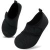 imageVIFUUR Kids Water Shoes Boys Girls Barefoot Water Sports Socks HookampampLoop Beach Shoes Quick Dry Aqua Socks Swim Walking Outdoor Sports for ToddlerBlack Circle