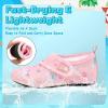 imageVIFUUR Kids Water Shoes Boys Girls Barefoot Water Sports Socks HookampampLoop Beach Shoes Quick Dry Aqua Socks Swim Walking Outdoor Sports for ToddlerUnicor Nude