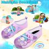 imageVIFUUR Kids Water Shoes Boys Girls Barefoot Water Sports Socks HookampampLoop Beach Shoes Quick Dry Aqua Socks Swim Walking Outdoor Sports for ToddlerMermaid Purple