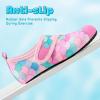 imageVIFUUR Kids Water Shoes Boys Girls Barefoot Water Sports Socks HookampampLoop Beach Shoes Quick Dry Aqua Socks Swim Walking Outdoor Sports for ToddlerFish Scales Pink