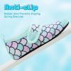 imageVIFUUR Kids Water Shoes Boys Girls Barefoot Water Sports Socks HookampampLoop Beach Shoes Quick Dry Aqua Socks Swim Walking Outdoor Sports for ToddlerFish Scales Green