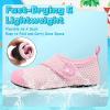 imageVIFUUR Kids Water Shoes Boys Girls Barefoot Water Sports Socks HookampampLoop Beach Shoes Quick Dry Aqua Socks Swim Walking Outdoor Sports for ToddlerRose Circle
