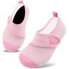imageVIFUUR Kids Water Shoes Boys Girls Barefoot Water Sports Socks HookampampLoop Beach Shoes Quick Dry Aqua Socks Swim Walking Outdoor Sports for ToddlerRose Circle