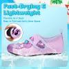 imageVIFUUR Kids Water Shoes Boys Girls Barefoot Water Sports Socks HookampampLoop Beach Shoes Quick Dry Aqua Socks Swim Walking Outdoor Sports for ToddlerMermaid Purple