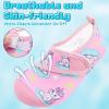 imageVIFUUR Kids Water Shoes Boys Girls Barefoot Water Sports Socks HookampampLoop Beach Shoes Quick Dry Aqua Socks Swim Walking Outdoor Sports for ToddlerCloud Unicorn