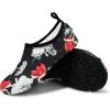 imageVIFUUR Water Sports Shoes Barefoot QuickDry Aqua Yoga Socks Slipon for Men WomenBlack Flower