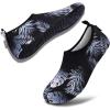 imageVIFUUR Water Sports Shoes Barefoot QuickDry Aqua Yoga Socks Slipon for Men WomenBlackLeaf