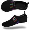 imageVIFUUR Water Sports Shoes Barefoot QuickDry Aqua Yoga Socks Slipon for Men WomenBlackLoveblack