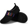 imageVIFUUR Water Sports Shoes Barefoot QuickDry Aqua Yoga Socks Slipon for Men WomenBlackLoveblack