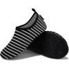 imageVIFUUR Water Sports Shoes Barefoot QuickDry Aqua Yoga Socks Slipon for Men WomenBlackstripes
