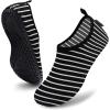 imageVIFUUR Water Sports Shoes Barefoot QuickDry Aqua Yoga Socks Slipon for Men WomenBlackstripes