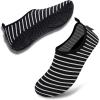 imageVIFUUR Water Sports Shoes Barefoot QuickDry Aqua Yoga Socks Slipon for Men WomenBlackstripes