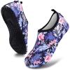 imageVIFUUR Water Sports Shoes Barefoot QuickDry Aqua Yoga Socks Slipon for Men WomenBlueLeaf