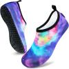 imageVIFUUR Water Sports Shoes Barefoot QuickDry Aqua Yoga Socks Slipon for Men WomenColorful Aurora