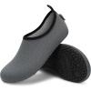 imageVIFUUR Water Sports Shoes Barefoot QuickDry Aqua Yoga Socks Slipon for Men WomenDarkgrey