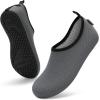imageVIFUUR Water Sports Shoes Barefoot QuickDry Aqua Yoga Socks Slipon for Men WomenDarkgrey