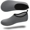 imageVIFUUR Water Sports Shoes Barefoot QuickDry Aqua Yoga Socks Slipon for Men WomenDarkgrey