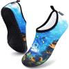 imageVIFUUR Water Sports Shoes Barefoot QuickDry Aqua Yoga Socks Slipon for Men WomenDeepsea