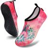 imageVIFUUR Water Sports Shoes Barefoot QuickDry Aqua Yoga Socks Slipon for Men WomenFlaming Bird Pink