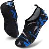 imageVIFUUR Water Sports Shoes Barefoot QuickDry Aqua Yoga Socks Slipon for Men WomenGraffiti Blue