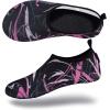 imageVIFUUR Water Sports Shoes Barefoot QuickDry Aqua Yoga Socks Slipon for Men WomenGraffiti Pink