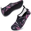 imageVIFUUR Water Sports Shoes Barefoot QuickDry Aqua Yoga Socks Slipon for Men WomenGraffiti Pink