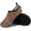 imageVIFUUR Water Sports Shoes Barefoot QuickDry Aqua Yoga Socks Slipon for Men WomenLeopard Orange