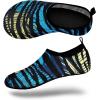 imageVIFUUR Water Sports Shoes Barefoot QuickDry Aqua Yoga Socks Slipon for Men WomenLooming BlueYellow