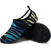 imageVIFUUR Water Sports Shoes Barefoot QuickDry Aqua Yoga Socks Slipon for Men WomenLooming BlueYellow