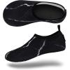 imageVIFUUR Water Sports Shoes Barefoot QuickDry Aqua Yoga Socks Slipon for Men WomenMarble Black