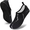 imageVIFUUR Water Sports Shoes Barefoot QuickDry Aqua Yoga Socks Slipon for Men WomenMarble Black