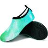 imageVIFUUR Water Sports Shoes Barefoot QuickDry Aqua Yoga Socks Slipon for Men WomenMarble Green
